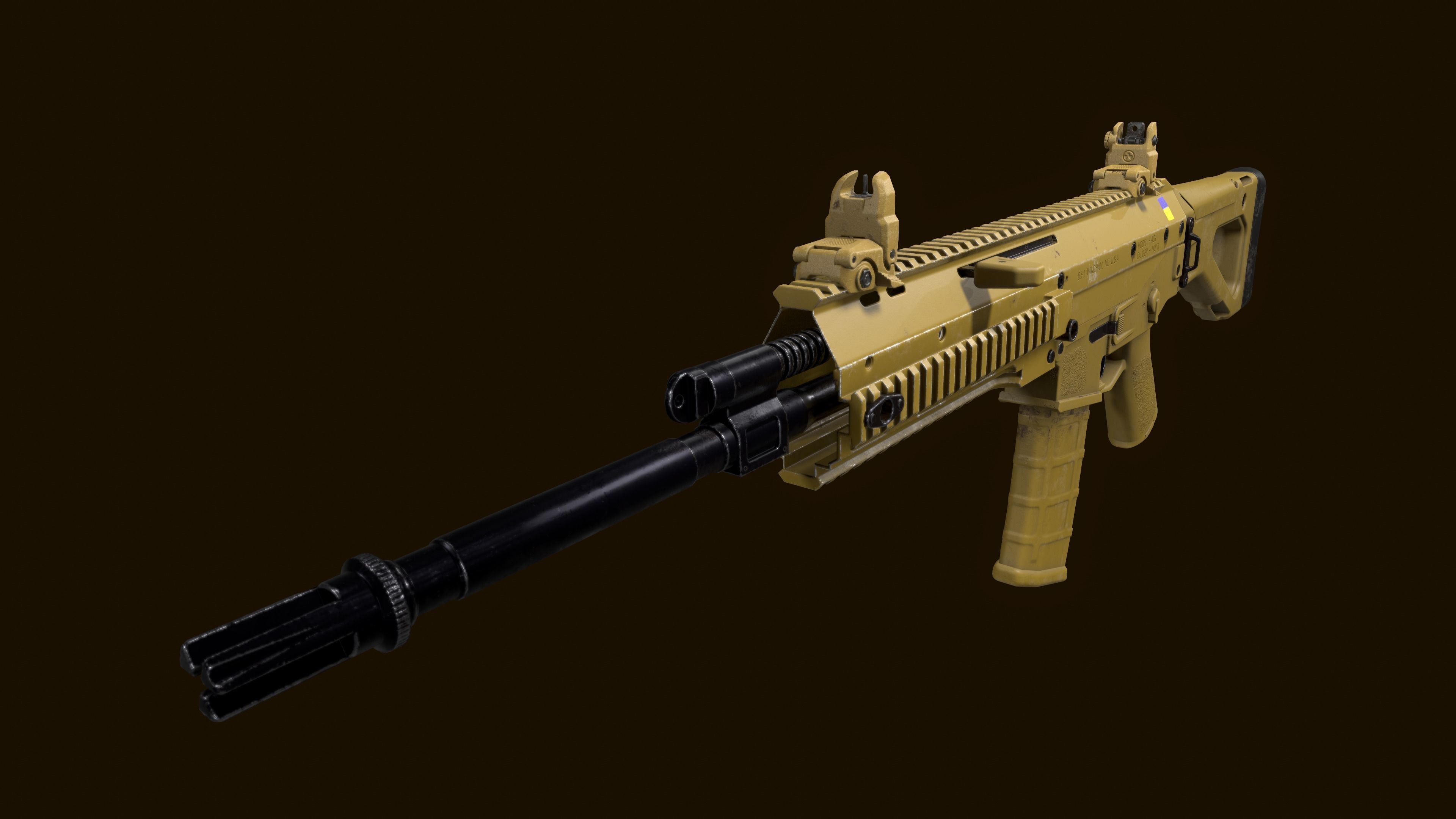 ACR Bushmaster assault combat rifle Low-poly 3D model_4