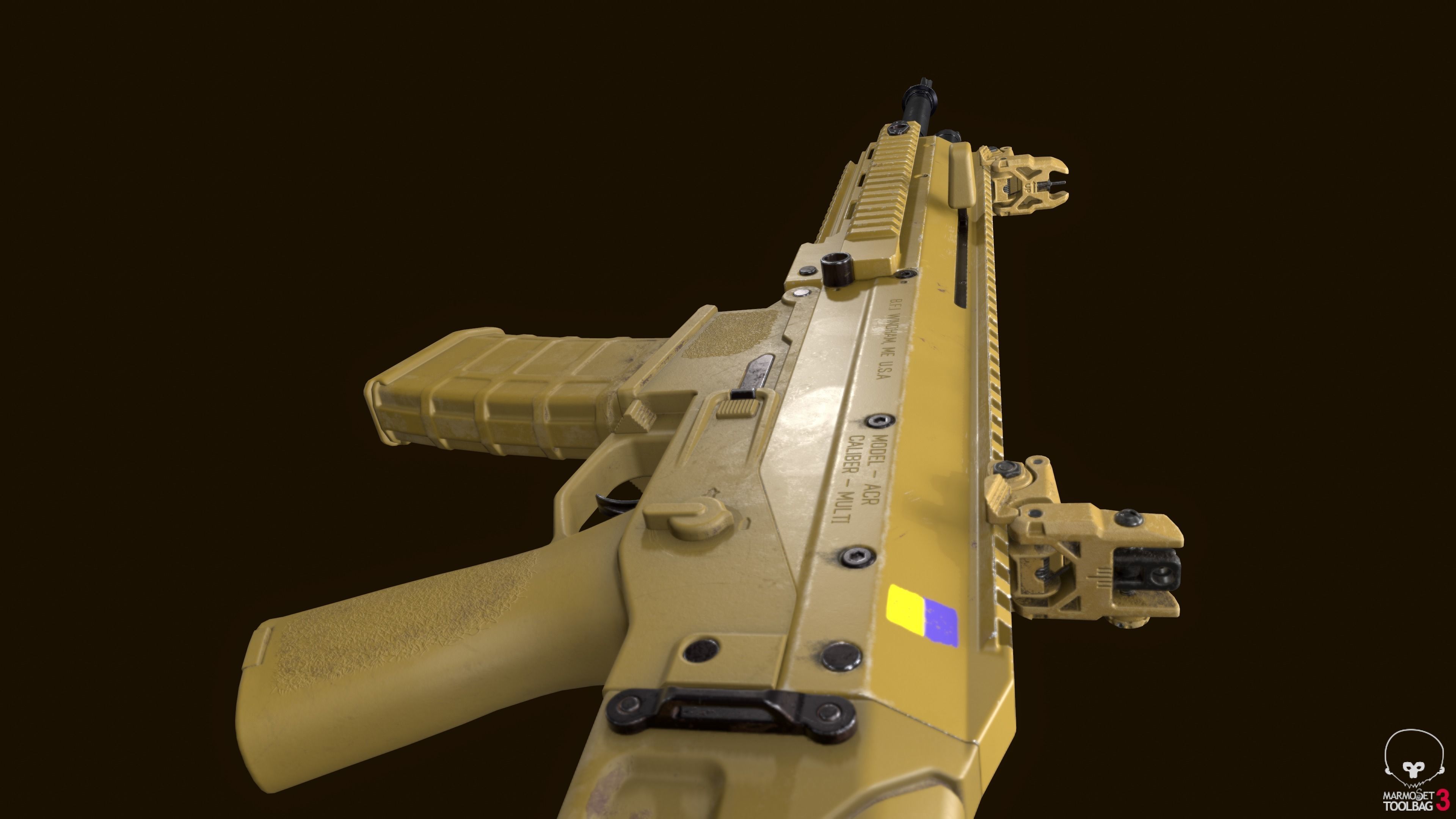 ACR Bushmaster assault combat rifle Low-poly 3D model_5