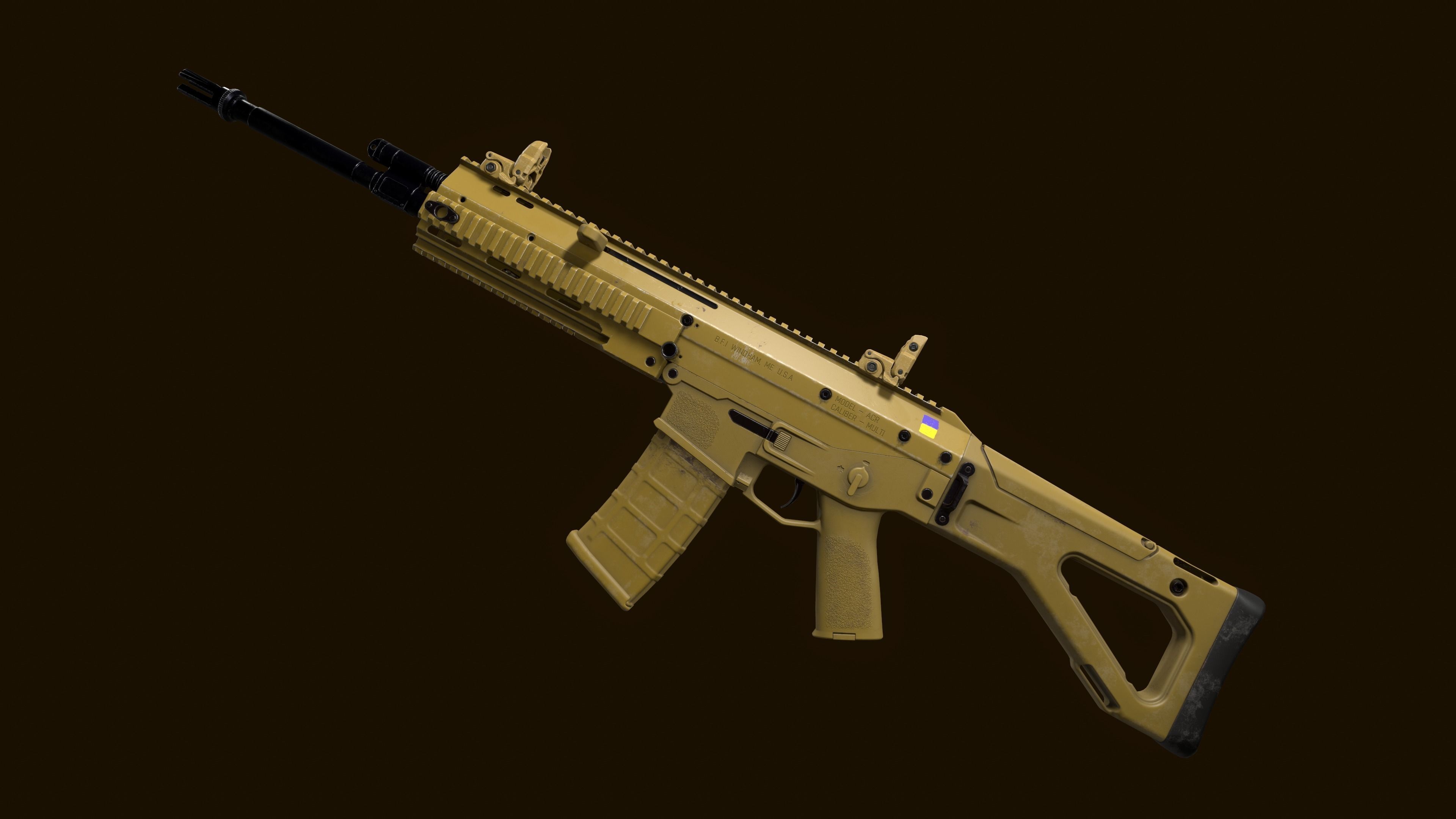 ACR Bushmaster assault combat rifle Low-poly 3D model_3