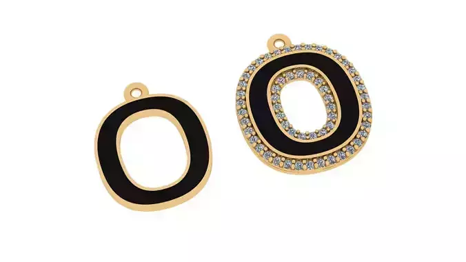 alphabet letters jewelry - O
