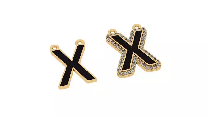 alphabet letters jewelry - X