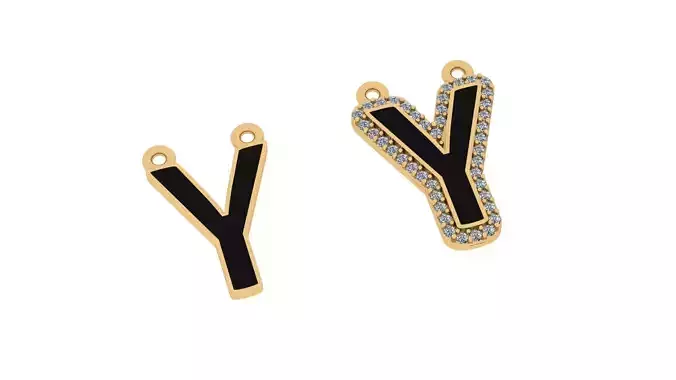 alphabet letters jewelry - Y
