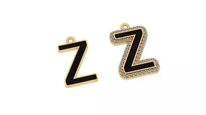 alphabet letters jewelry - Z