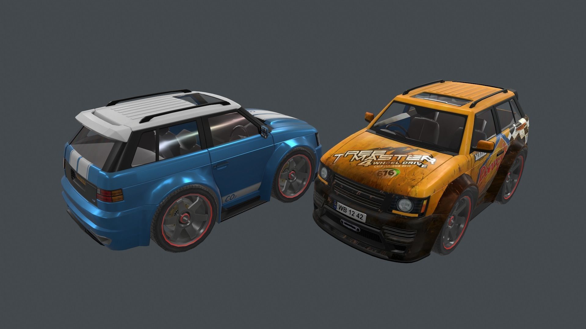 range rover tree master car Low-poly 3D model_3