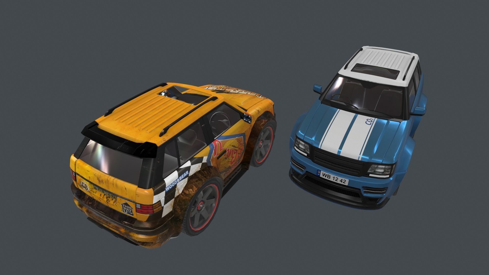 range rover tree master car Low-poly 3D model_7