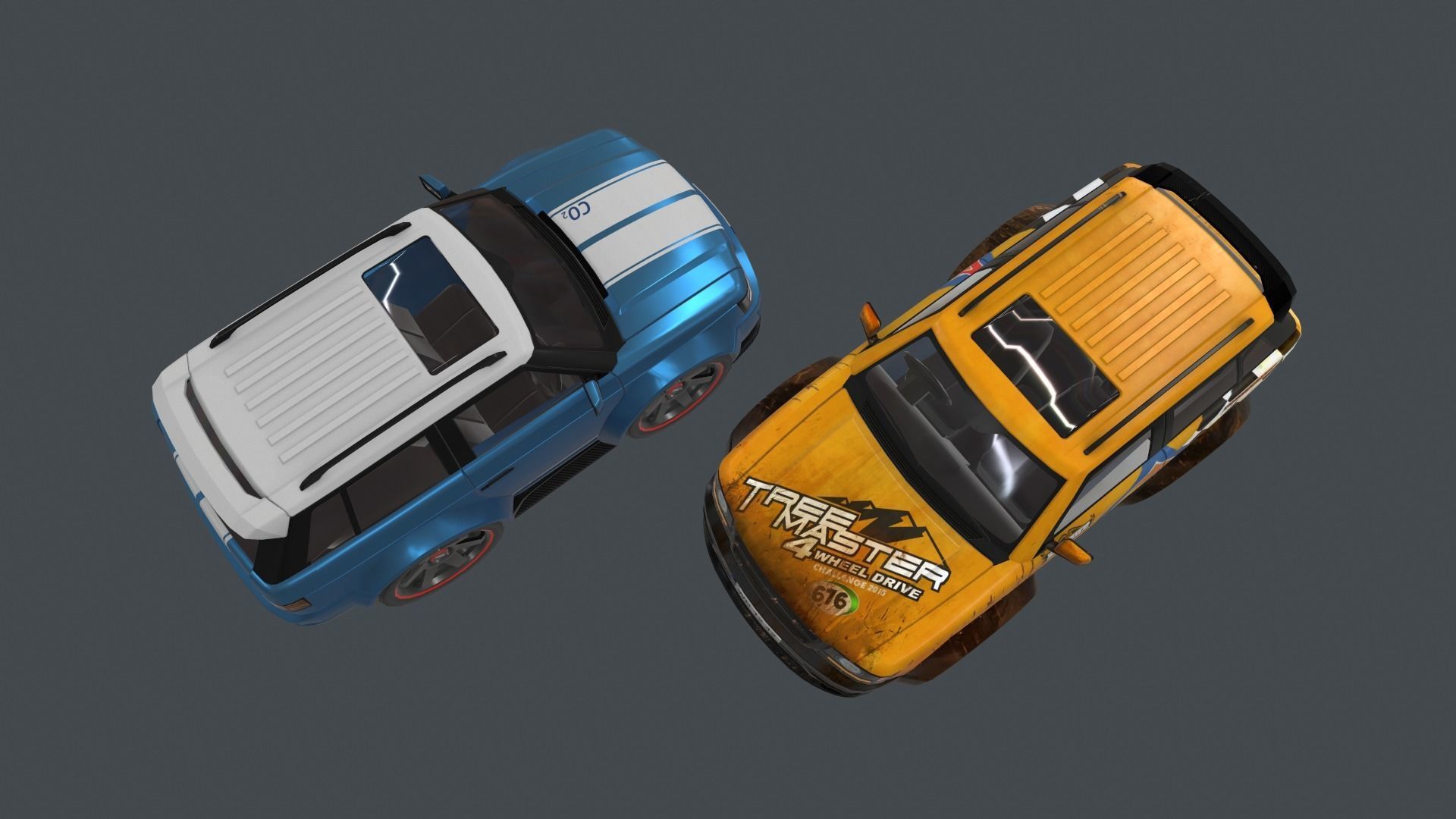 range rover tree master car Low-poly 3D model_8