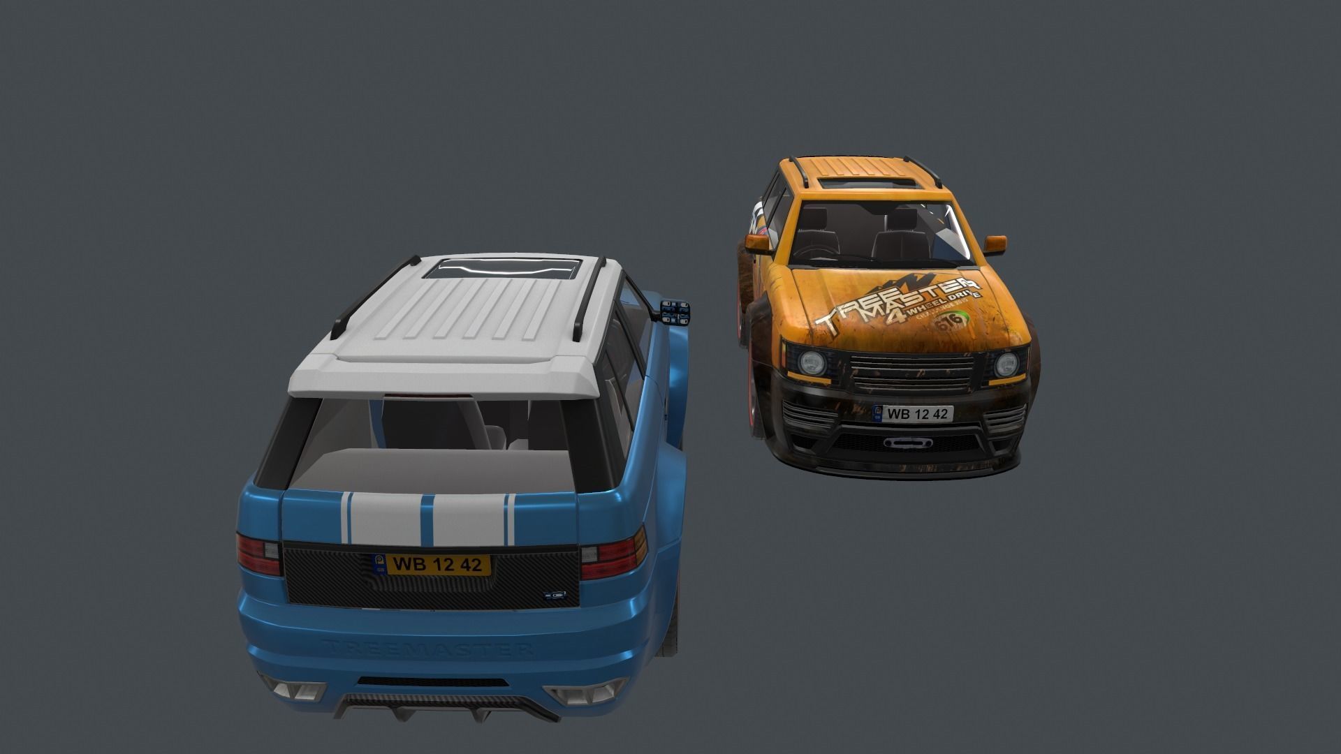 range rover tree master car Low-poly 3D model_2