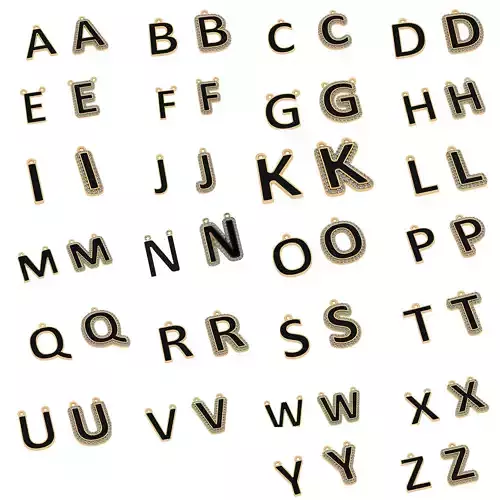 alphabet letters jewelry A-Z