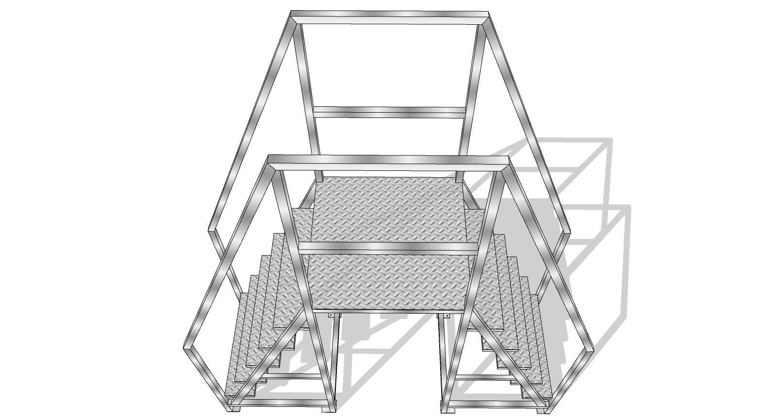 Step ladder 3D model_1