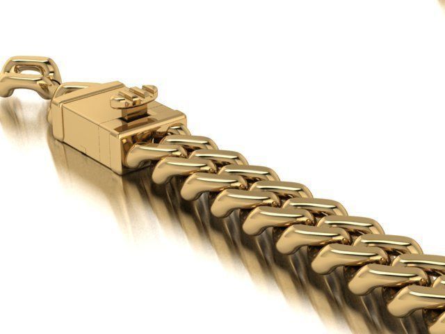 3 Cuban links for bracelet  and necklaces 3D print model_12