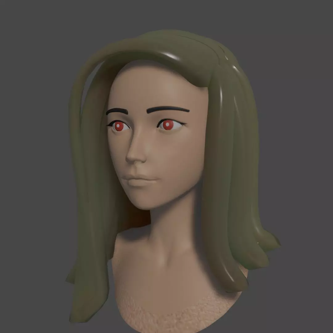 girl head Free 3D model