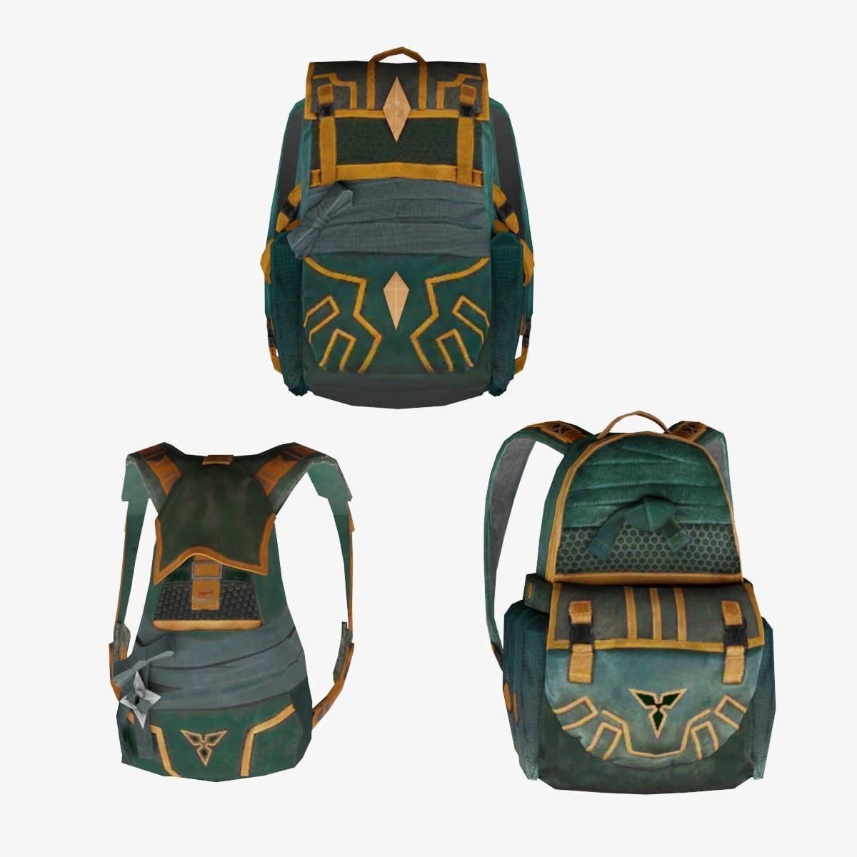bag 3x name95 Backpack 3D model_1