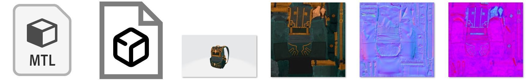 bag 3x name95 Backpack 3D model_12