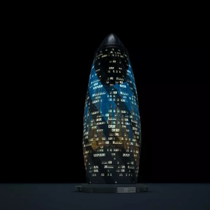 Modern Torpedo Shaped Skyscraper 3D model_0
