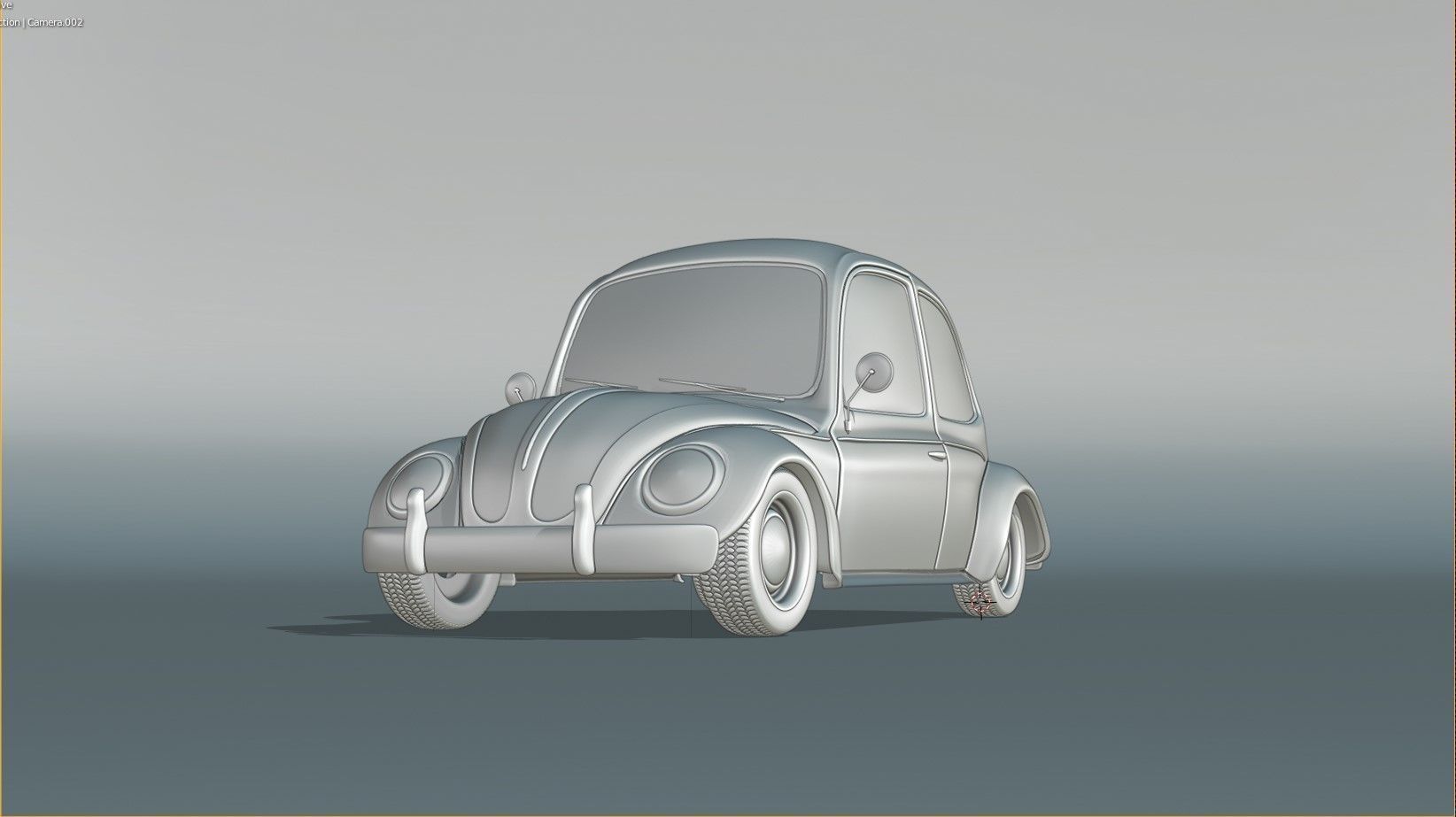 Classic Beetle Cartoon Style 3D Printable Model 3D print model_12