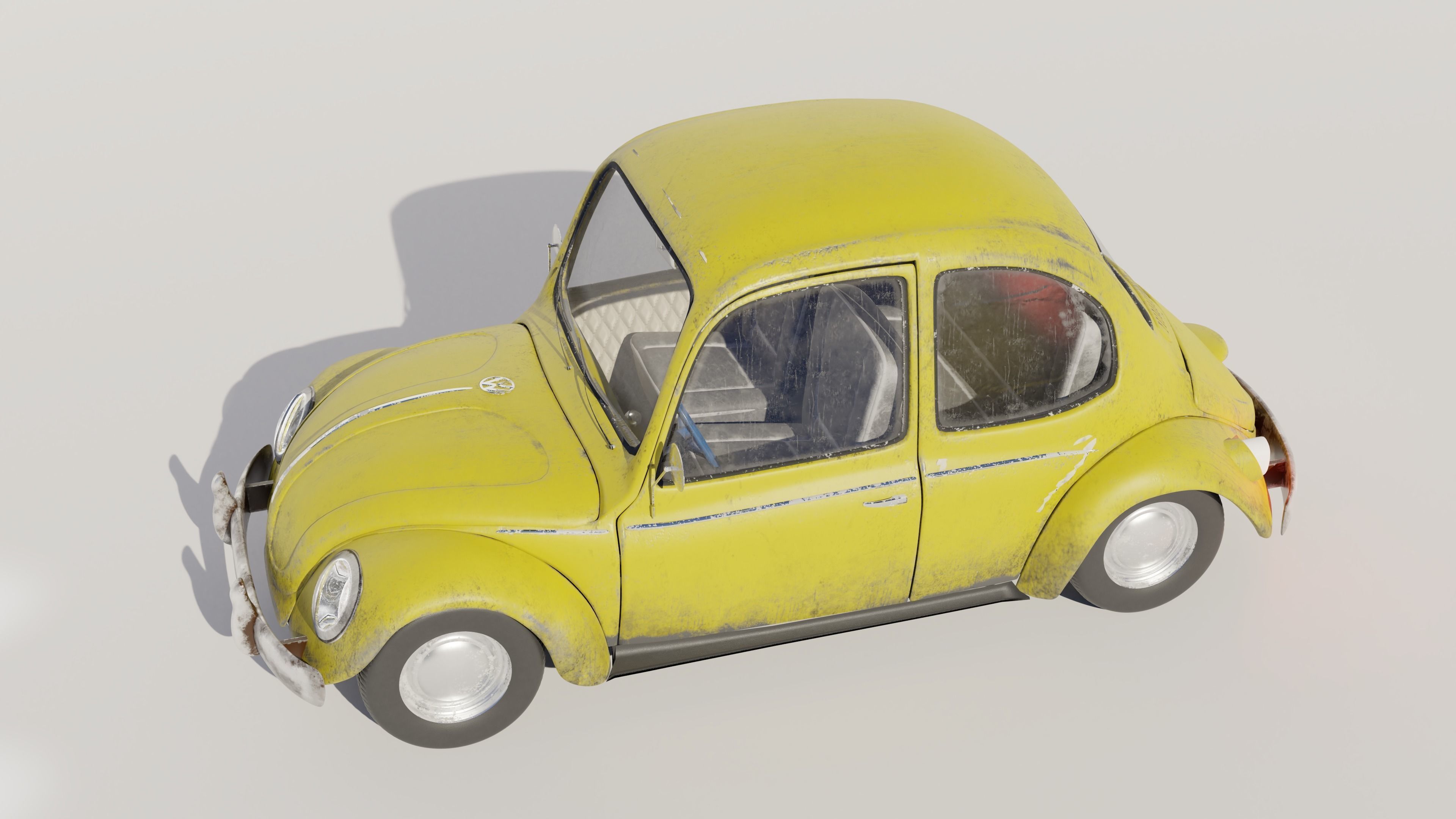 Classic Beetle Cartoon Style 3D Printable Model 3D print model_2