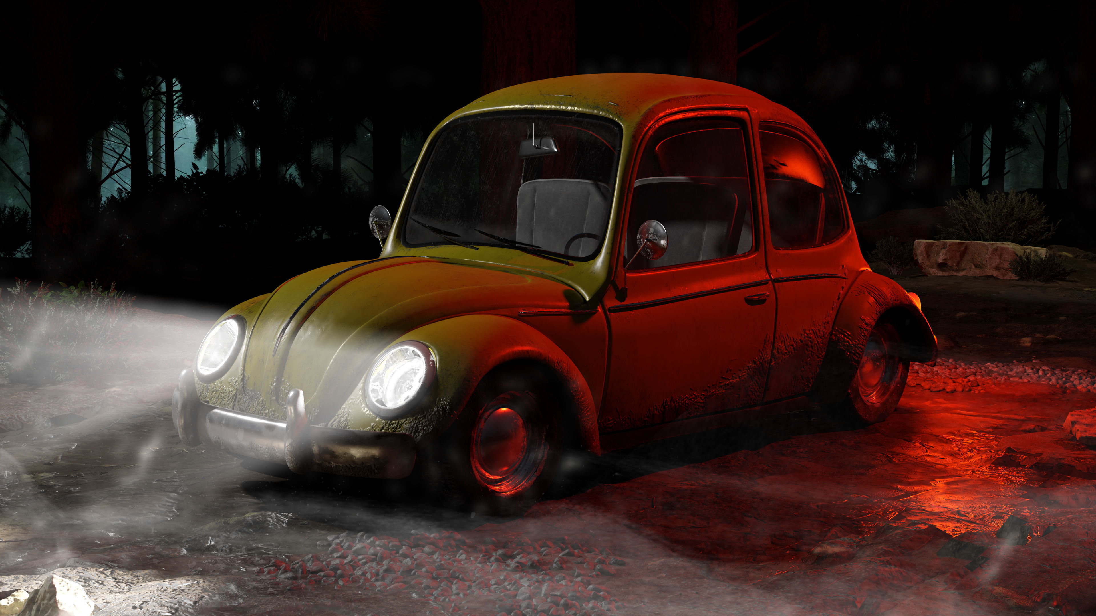 Classic Beetle Cartoon Style 3D Printable Model 3D print model_3