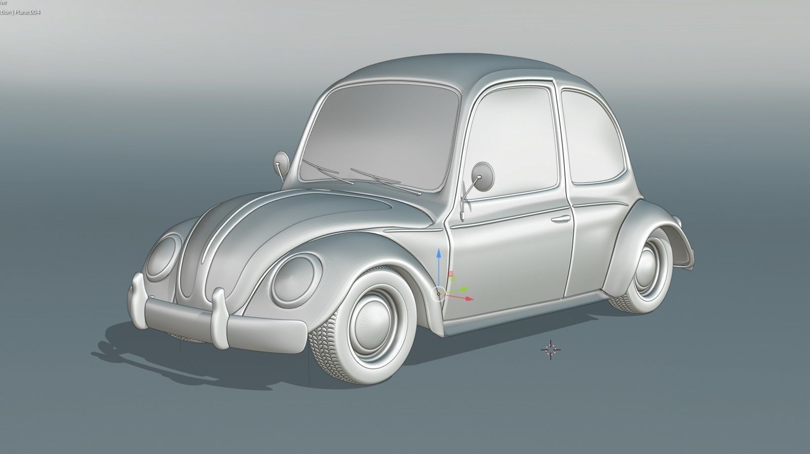 Classic Beetle Cartoon Style 3D Printable Model 3D print model_13