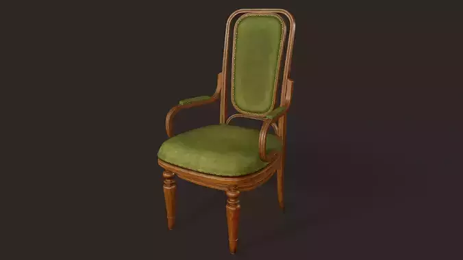 Antique Chair - PBR Game Ready