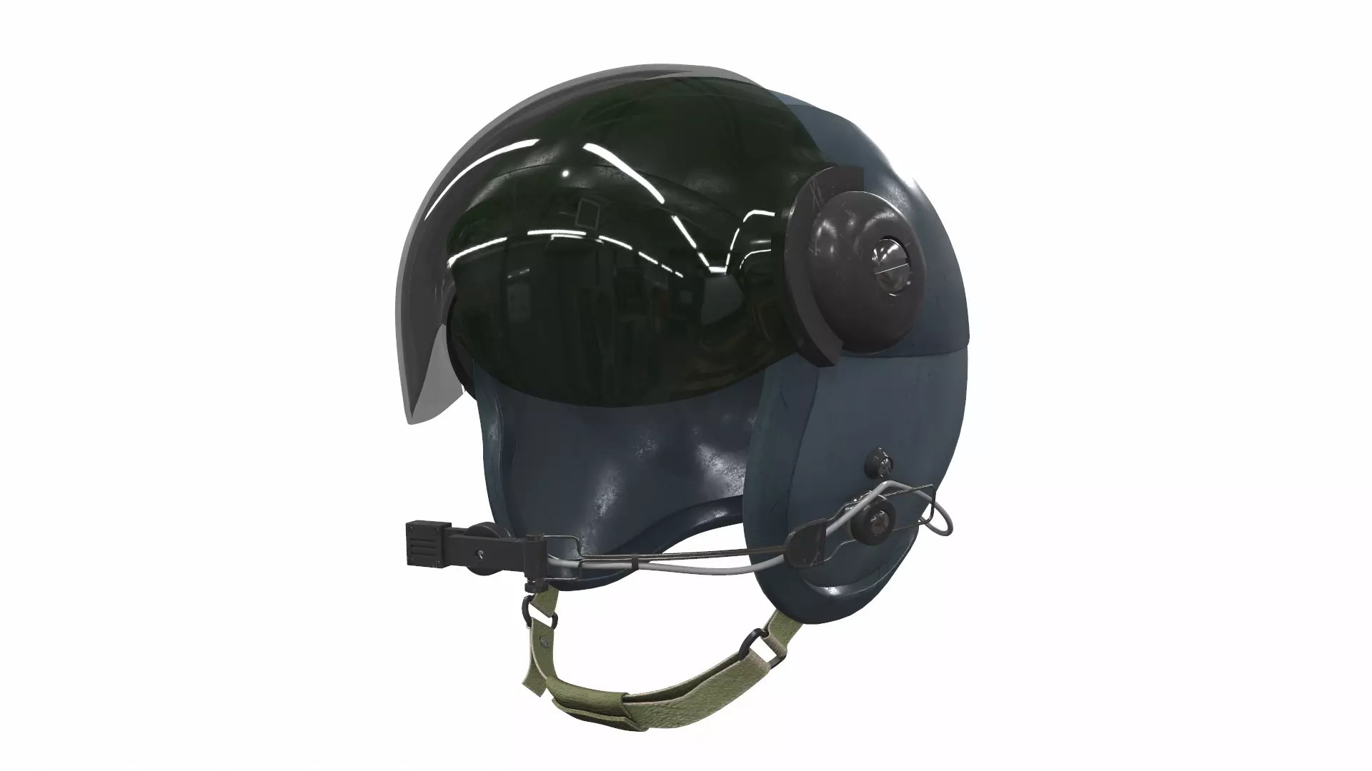 Pilot helmet ja-1 3D model_0