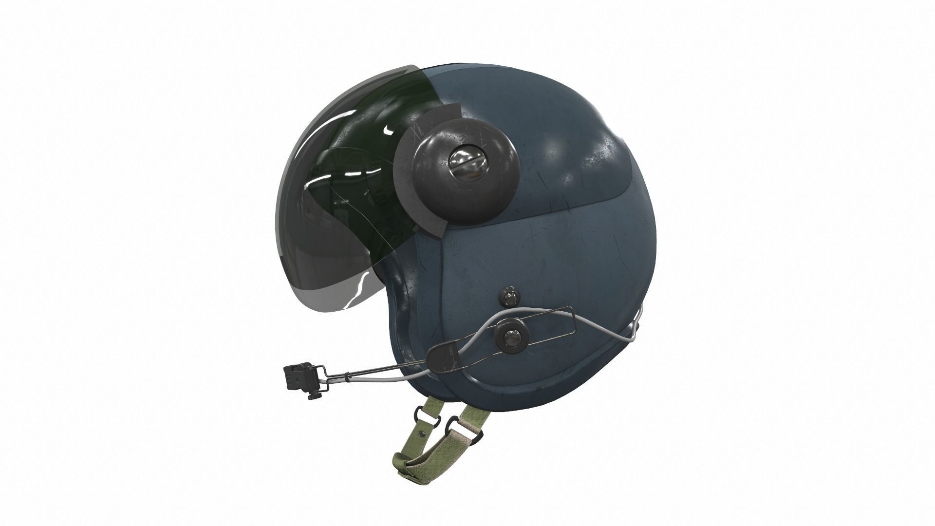 Pilot helmet ja-1 3D model_2