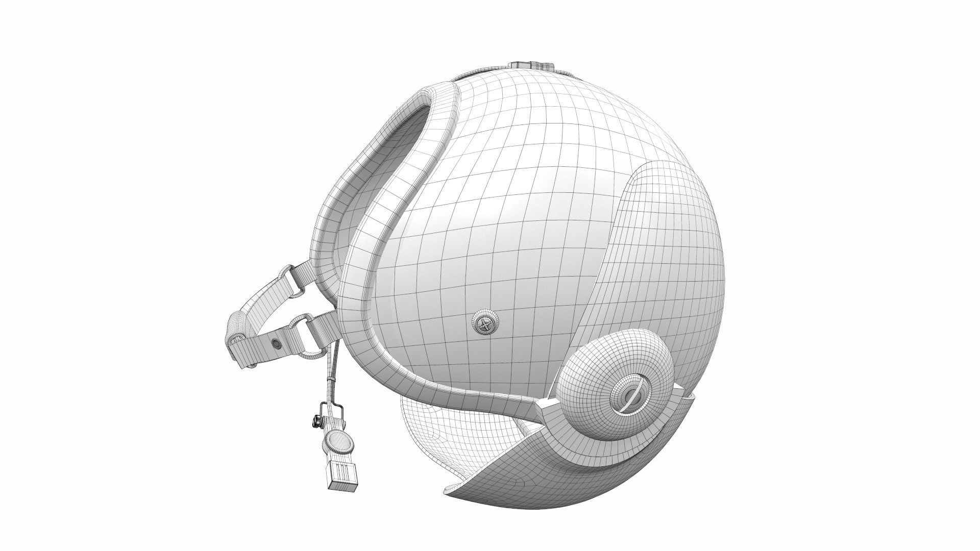 Pilot helmet ja-1 3D model_12