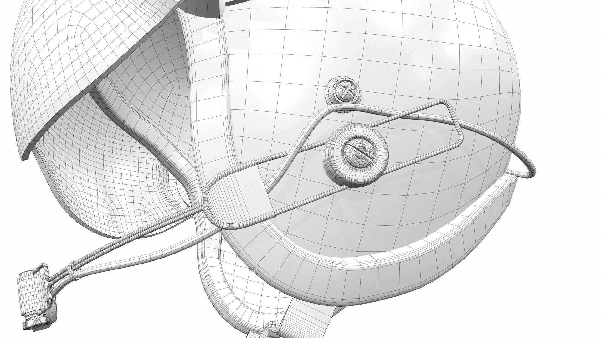 Pilot helmet ja-1 3D model_16