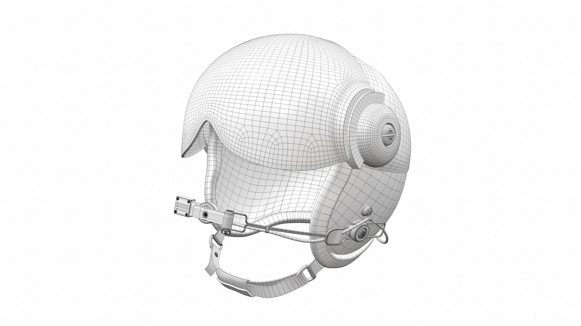 Pilot helmet ja-1 3D model_10