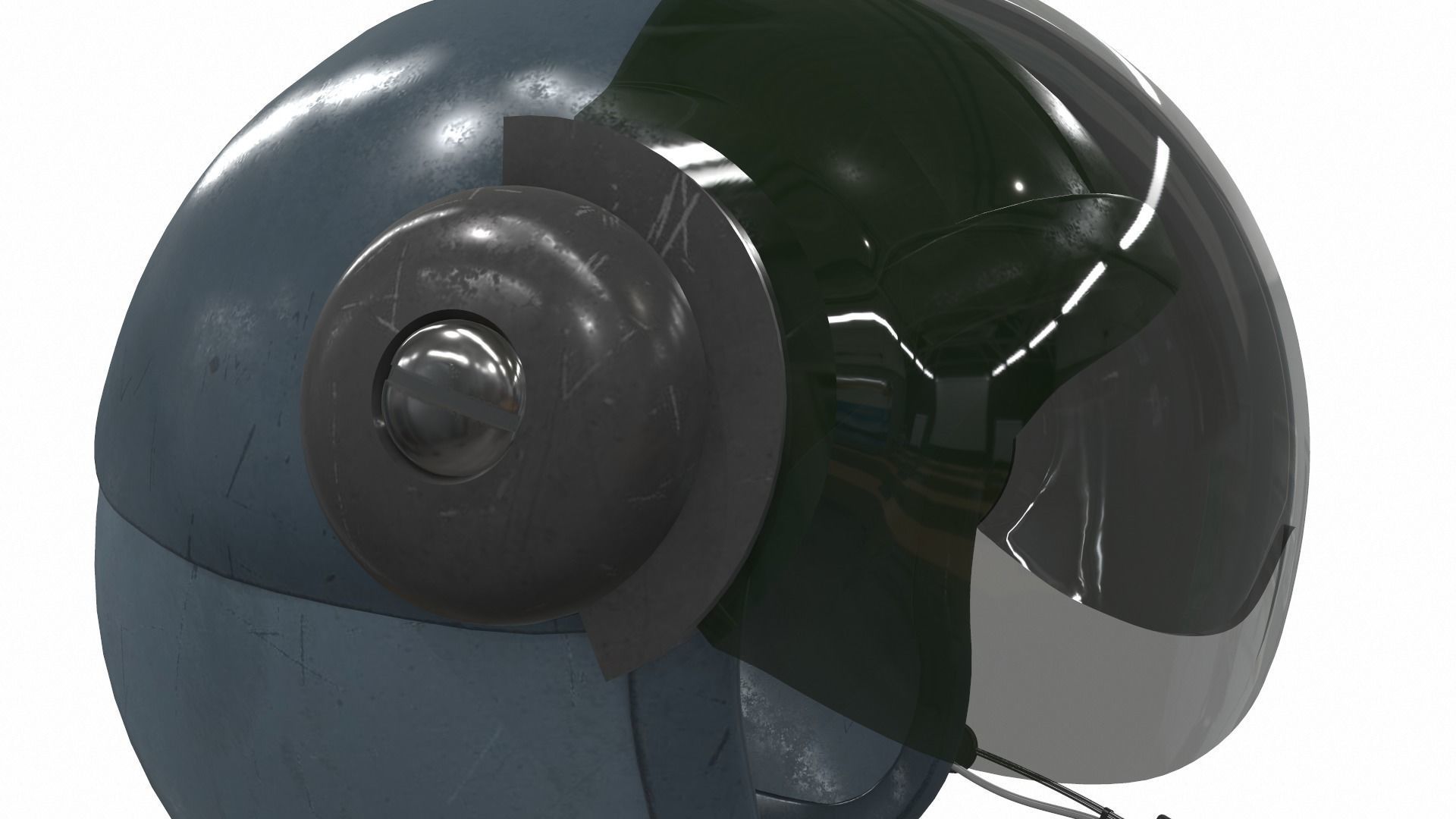 Pilot helmet ja-1 3D model_9