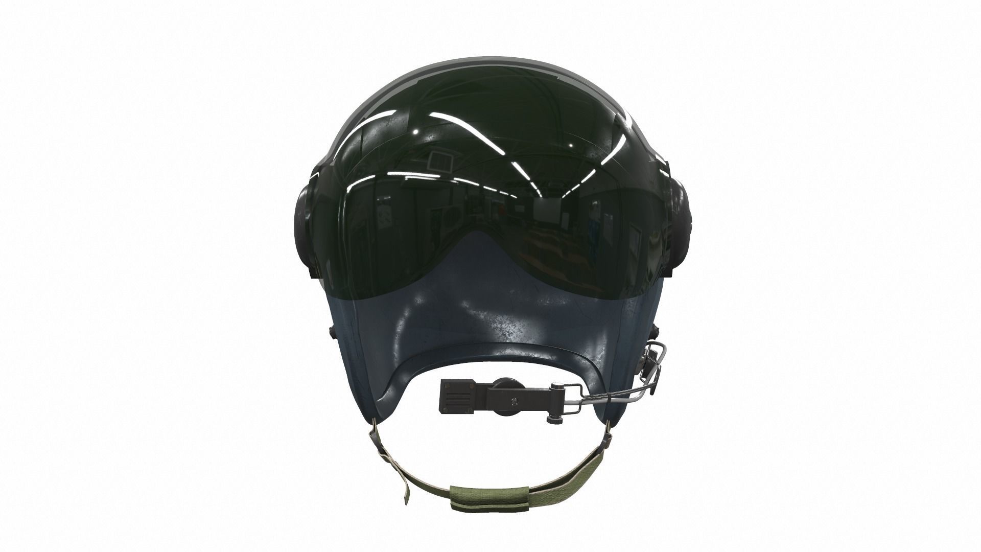 Pilot helmet ja-1 3D model_1