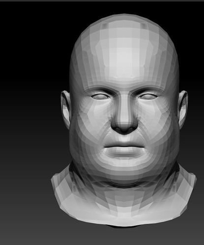 Male Head 8 Low-poly 3D model