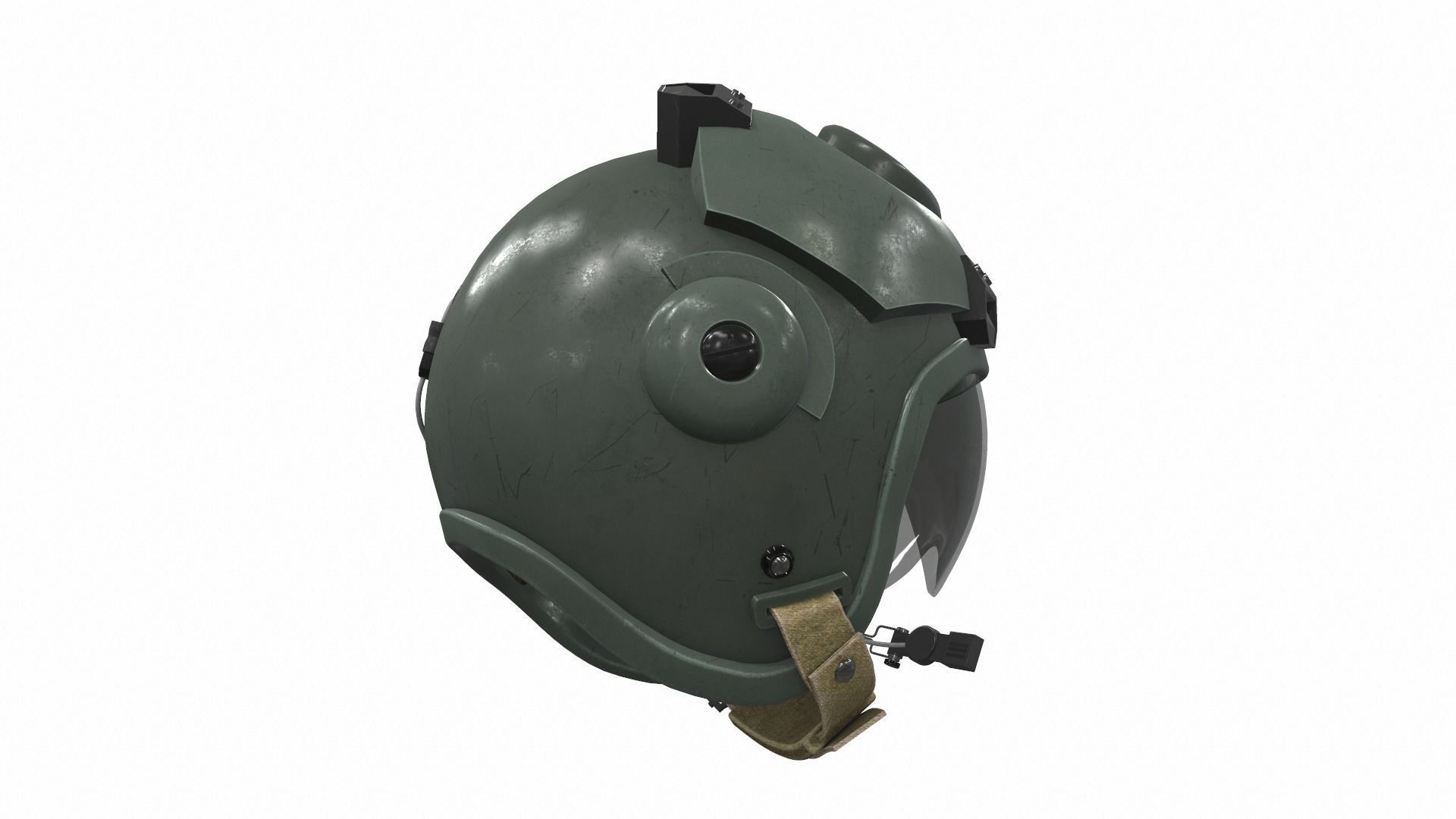 Pilot helmet ja-6 3D model_4