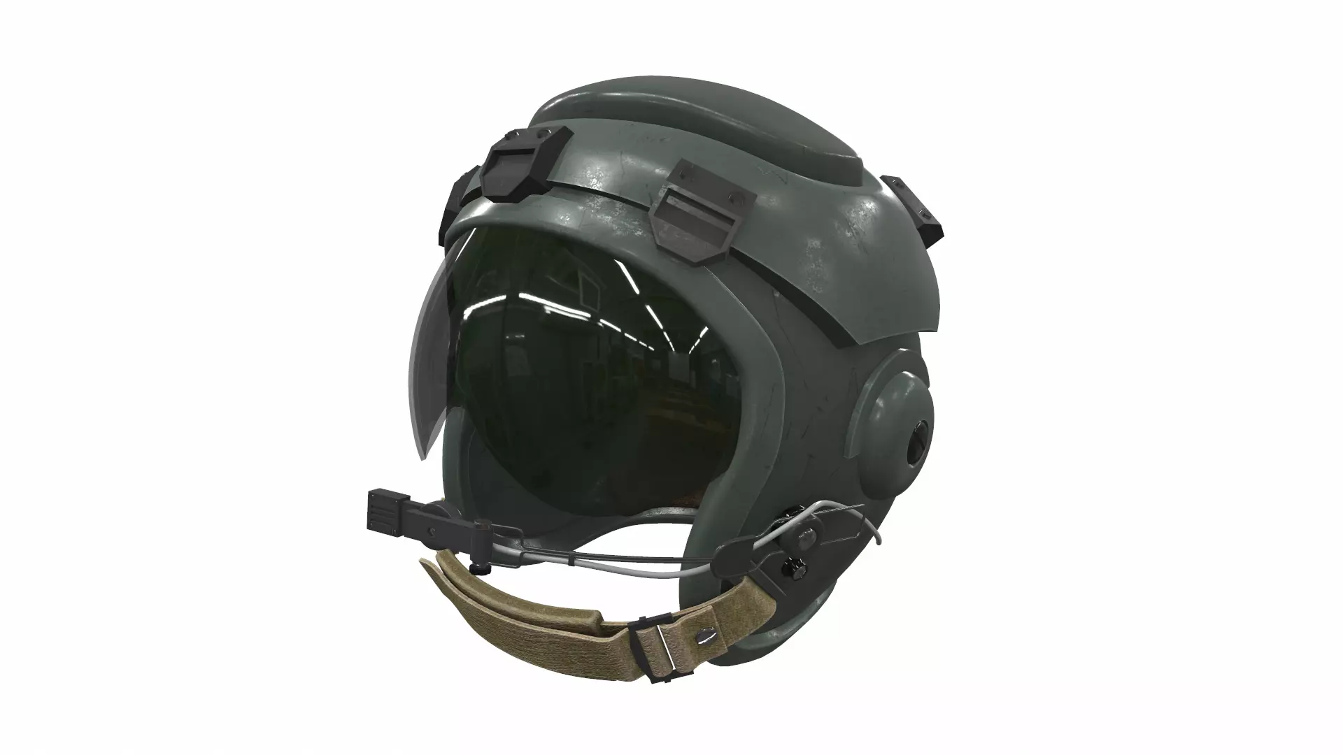 Pilot helmet ja-6 3D model_0