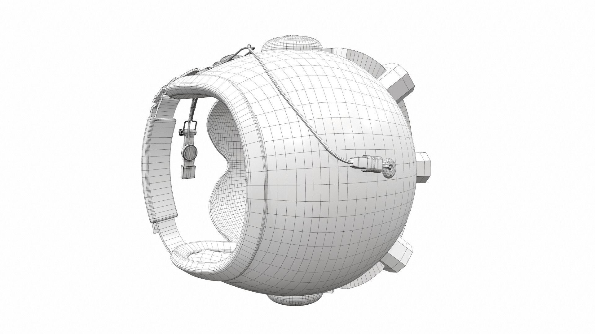 Pilot helmet ja-6 3D model_12