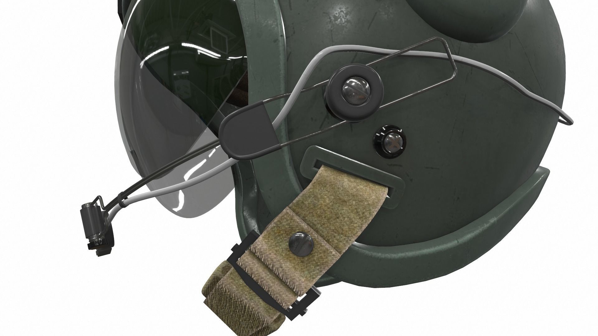 Pilot helmet ja-6 3D model_8