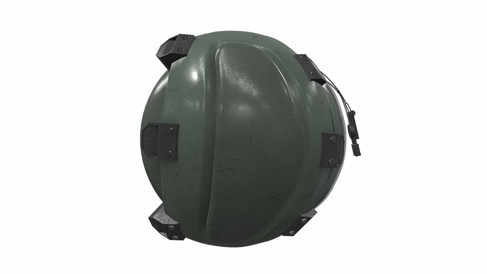 Pilot helmet ja-6 3D model_5