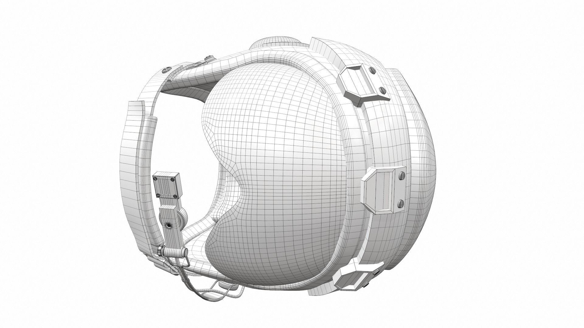 Pilot helmet ja-6 3D model_10