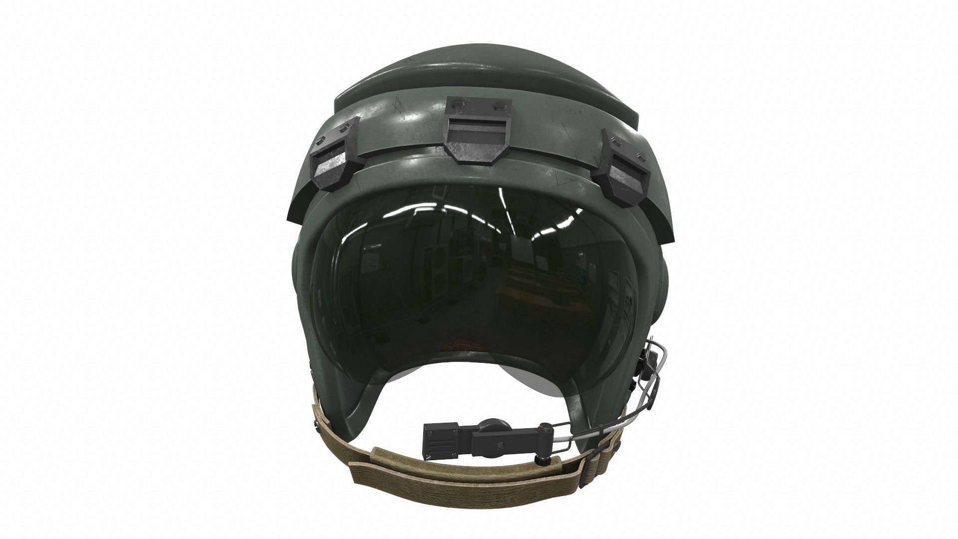 Pilot helmet ja-6 3D model_1