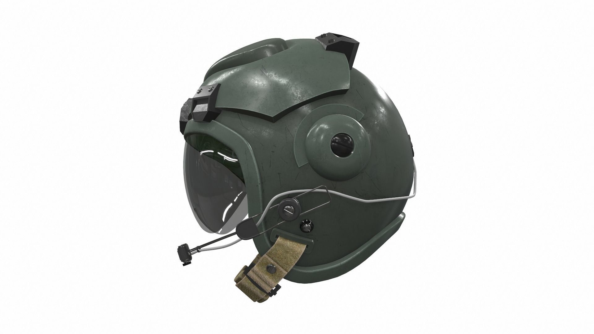 Pilot helmet ja-6 3D model_2