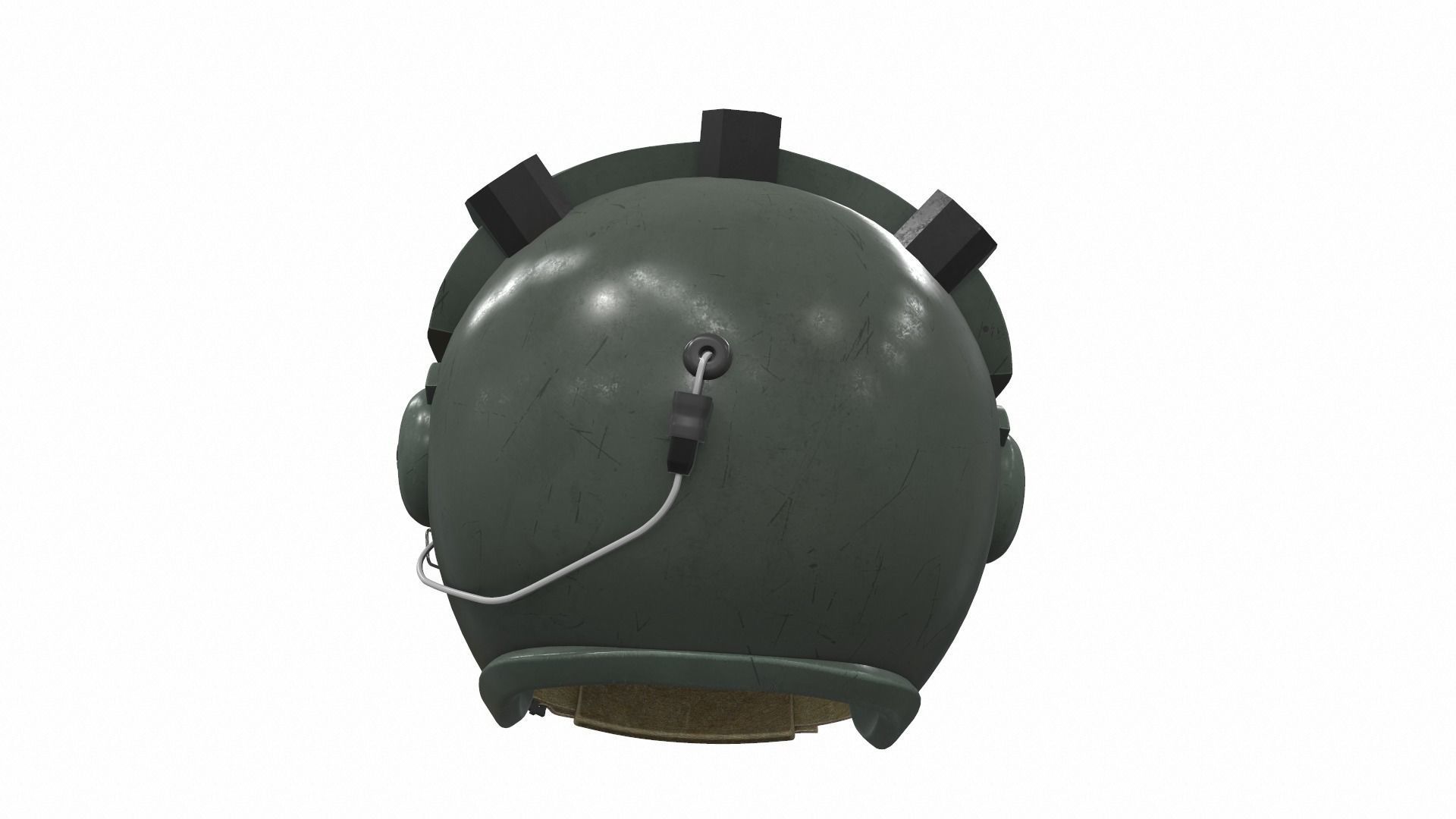 Pilot helmet ja-6 3D model_3