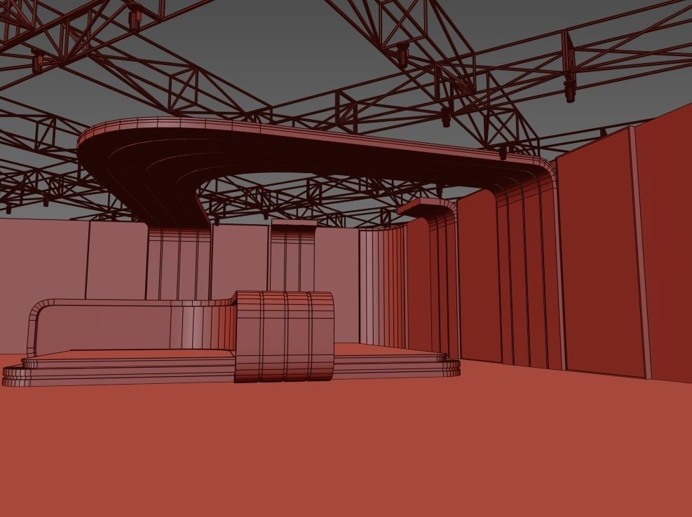 TV studio 4 Low-poly 3D model_10