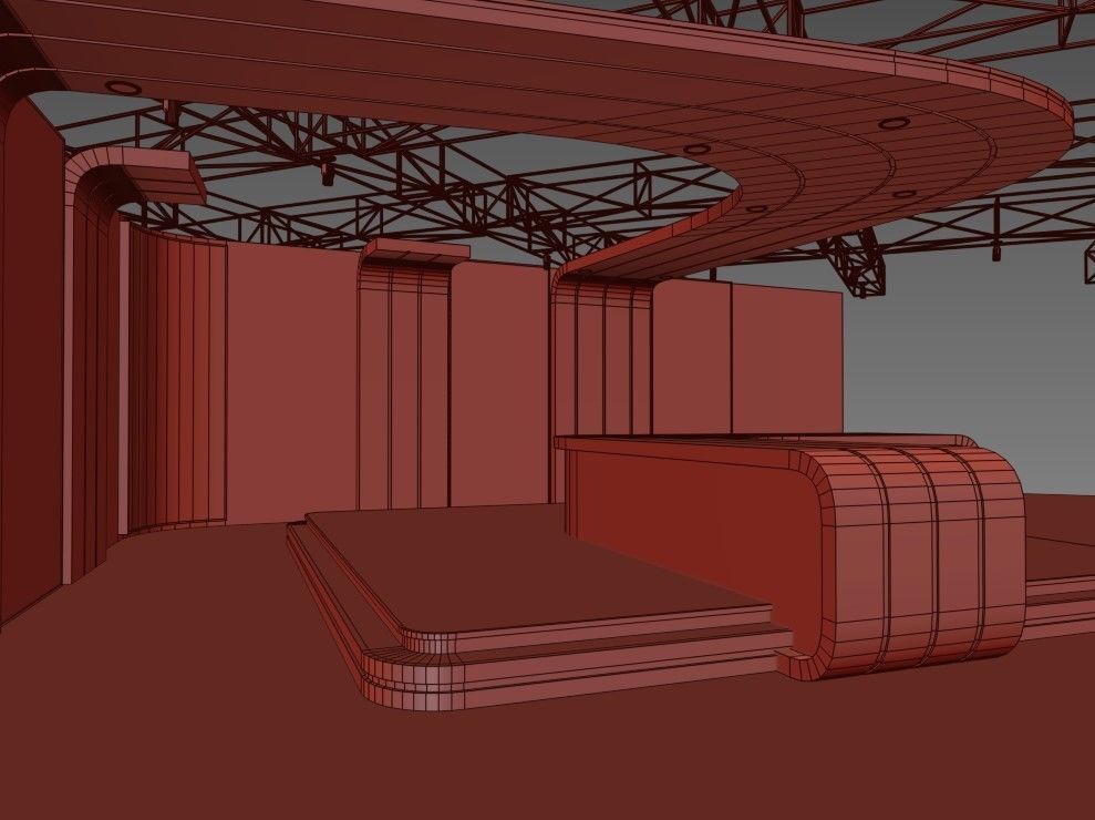 TV studio 4 Low-poly 3D model_7