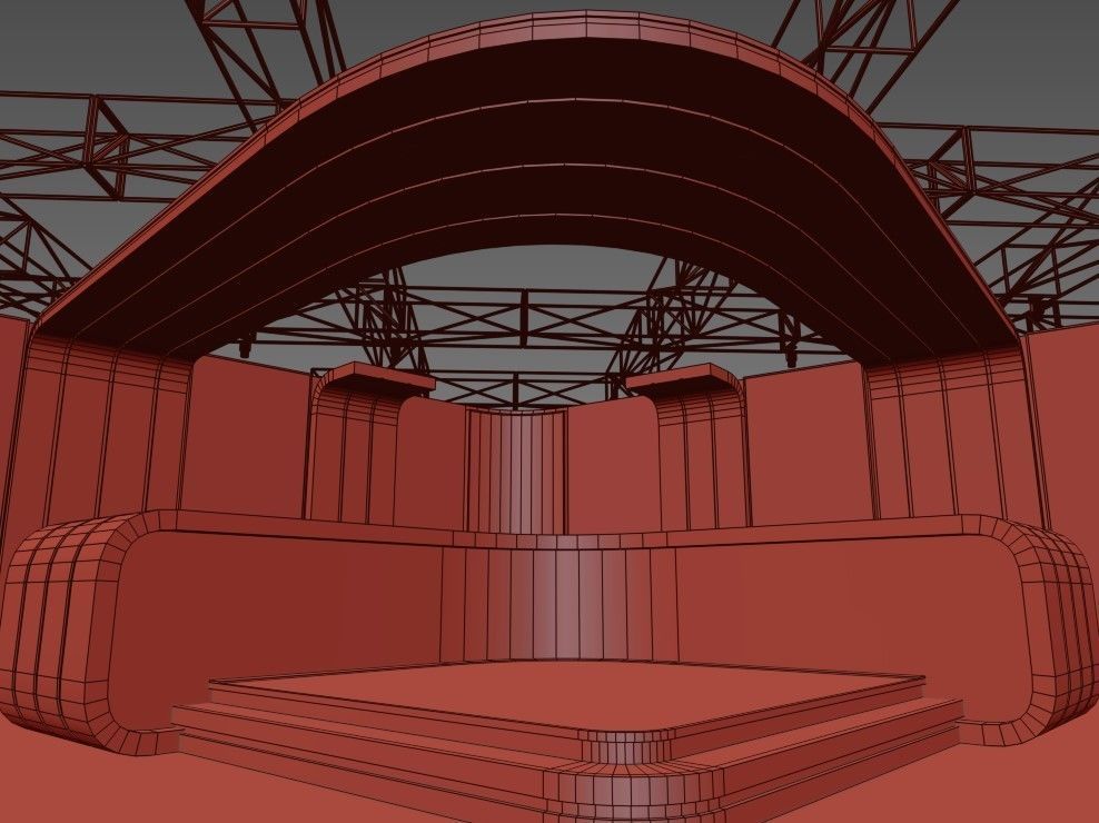 TV studio 4 Low-poly 3D model_8