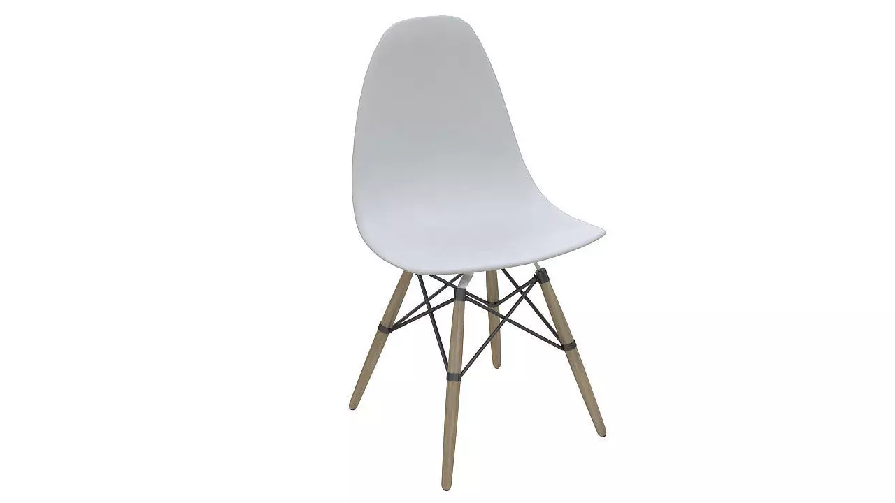 Eames molded plastic chair 3D model_0