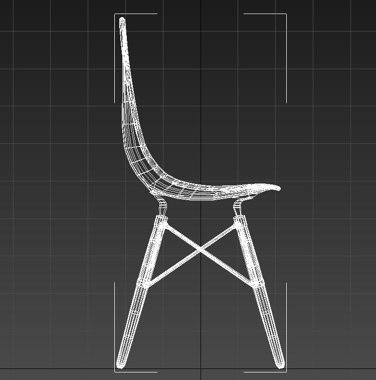 Eames molded plastic chair 3D model_14