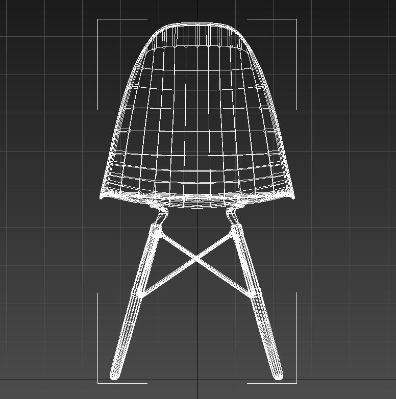 Eames molded plastic chair 3D model_13