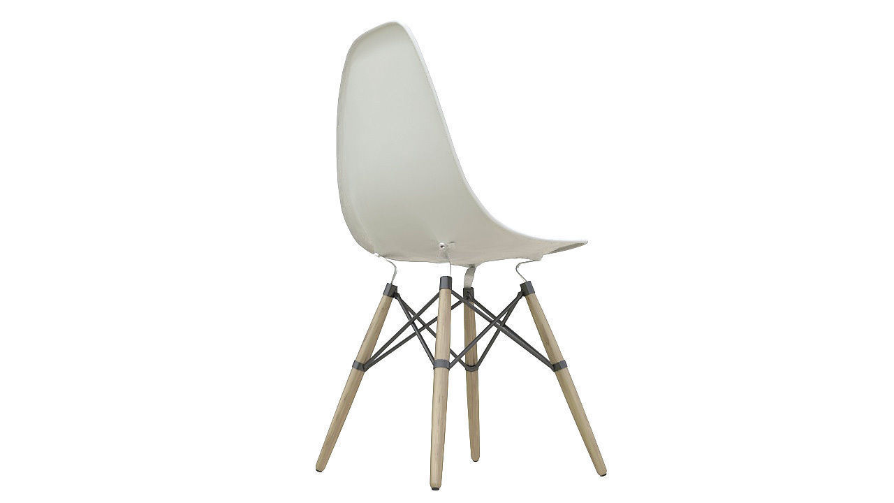 Eames molded plastic chair 3D model_6