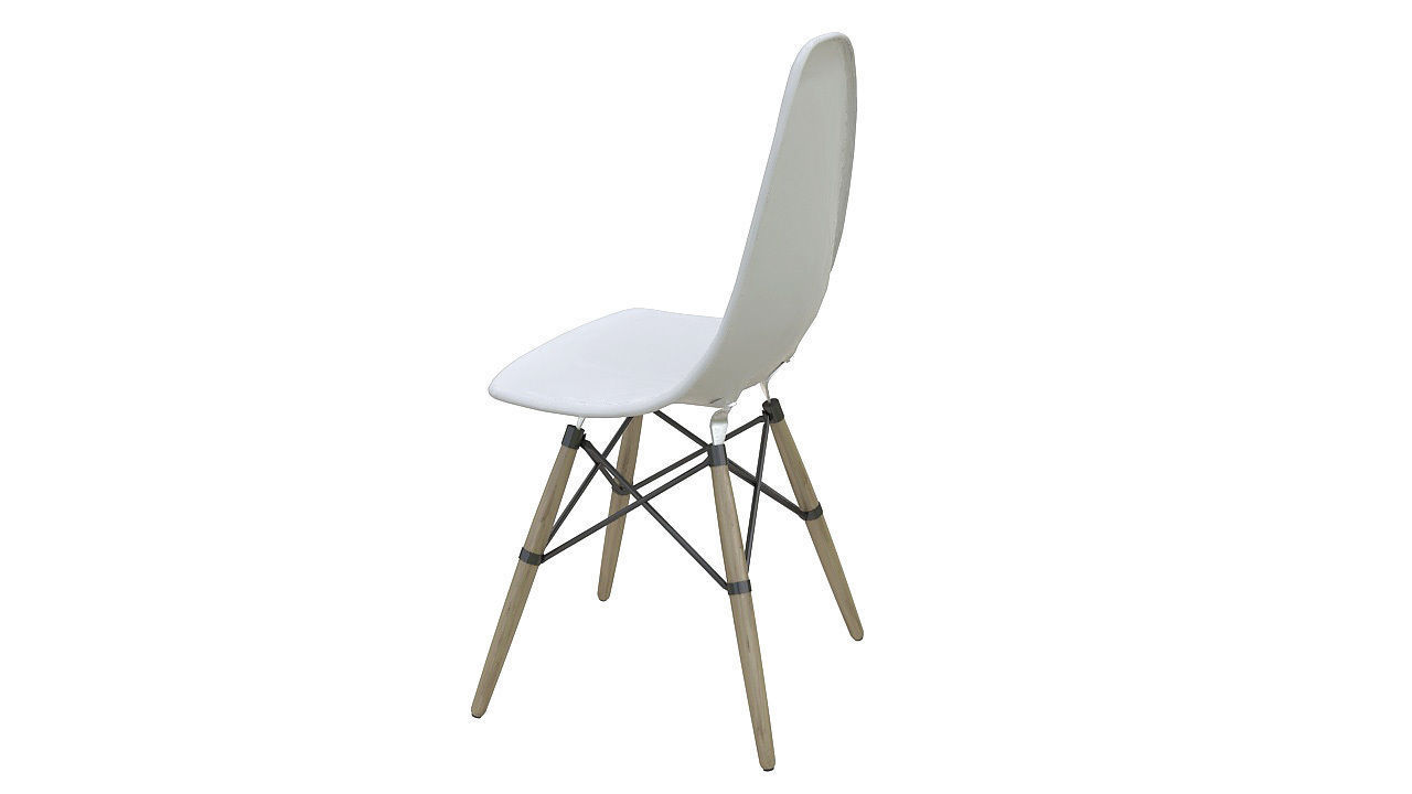 Eames molded plastic chair 3D model_4