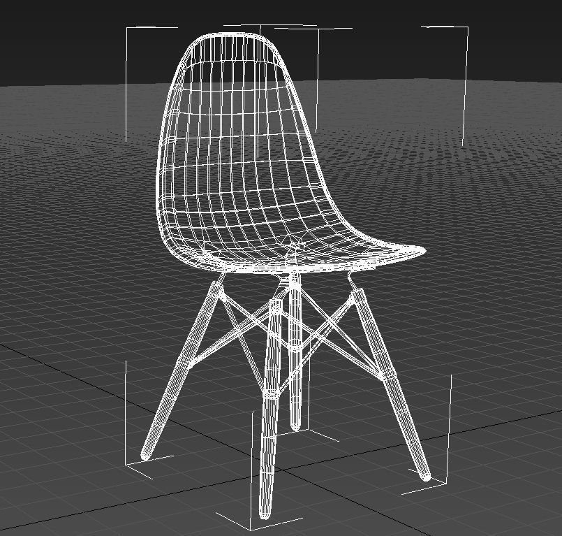 Eames molded plastic chair 3D model_11