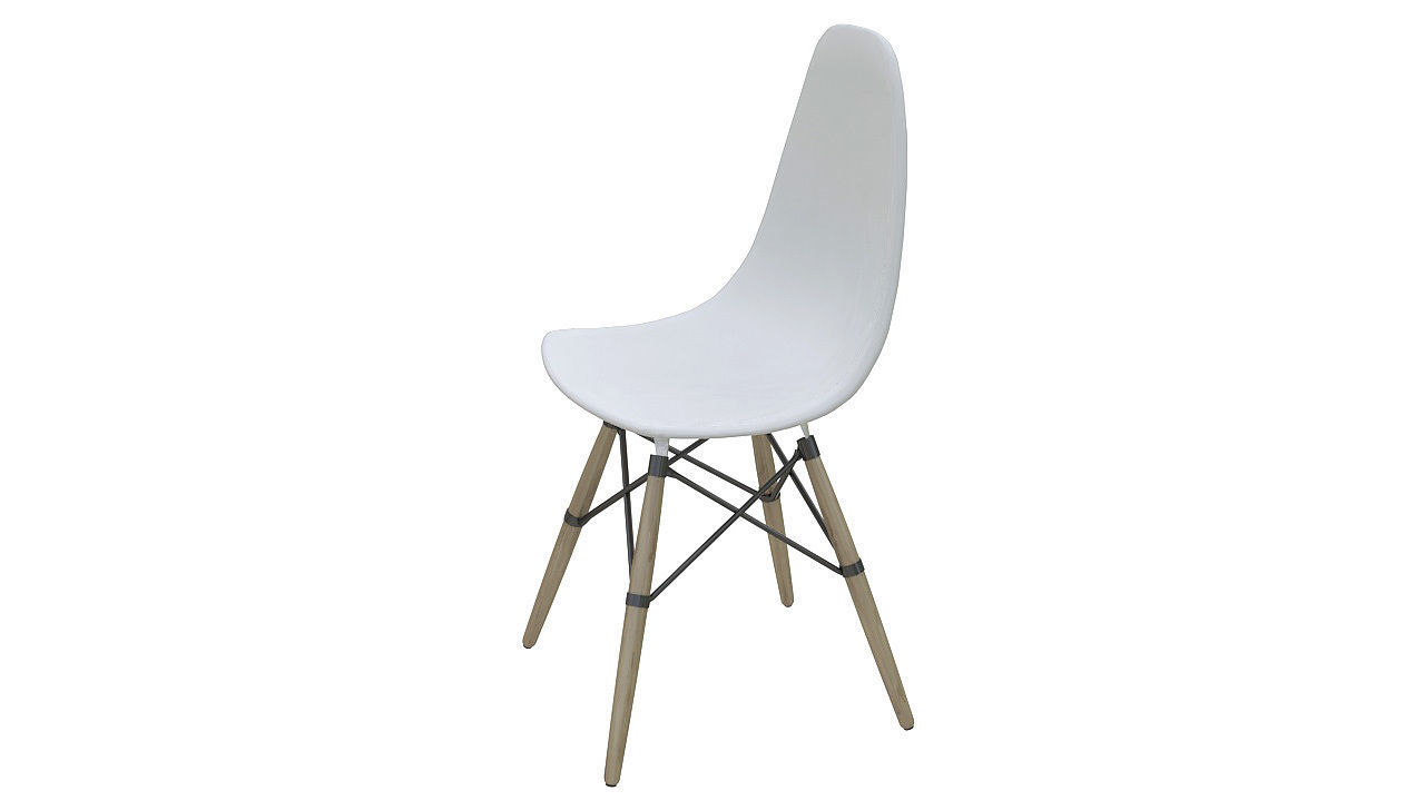 Eames molded plastic chair 3D model_3